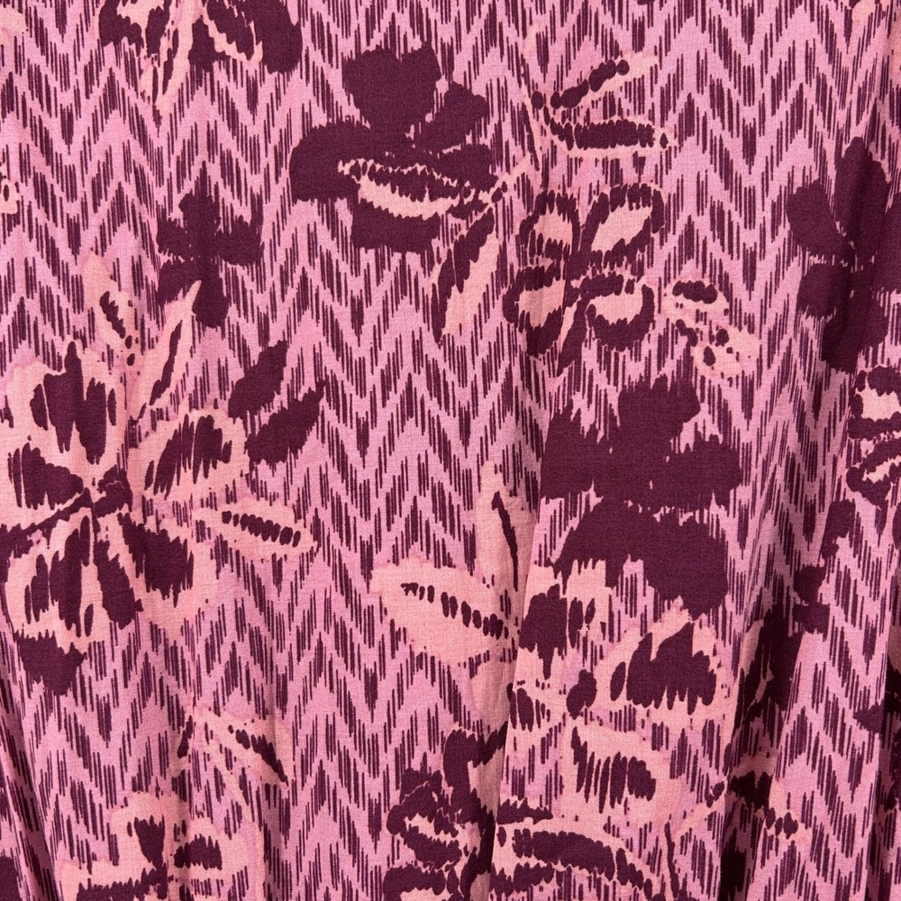 Ryegrass Purple Pink Floral Cotton Tiered Maxi Dress Long Sleeve XL NWT Boho - Picture 12 of 13